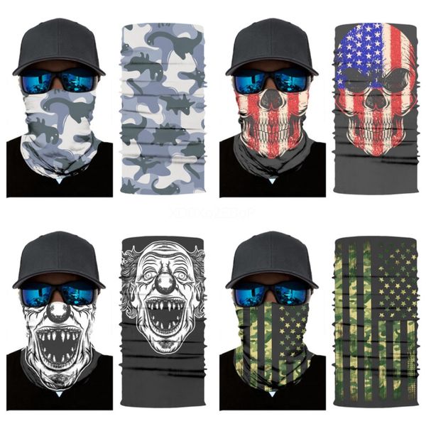 

qeaqr american flag sports magic head headband kerchiefshipping neck warmer cycling bike riding face mask skull scarf skull scarf outdoor#69, Blue;black