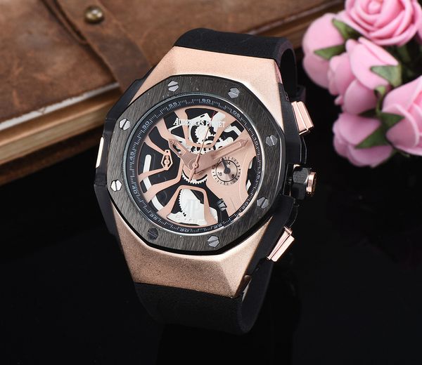 

colors mens fashion watch royal oak luxury designer diamond iced out watches stainless steel bling quartz ap movement party wristwatch ap7, Black;brown