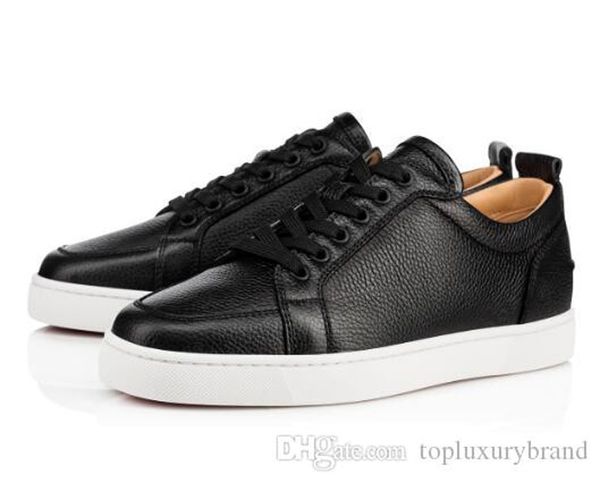 

хорошего качество классического натуральной кожи красного bottom новичок кроссовки rantulow orlato мужской flat low cut red подошва скейт об, Black