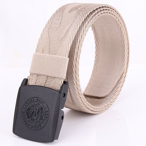 

pure color men canvas belts 135cm black blue red khaki green fashion casual teen plastic belt buckle hypoallergenic nylon belt, Black;brown