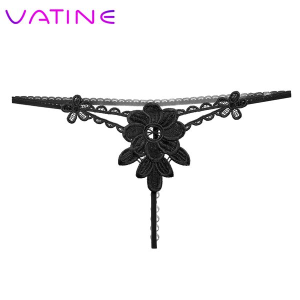 

vatine underwear lace t-back clit bead women crotch panties flirt lingerie for women embroidery g-string thong panties, Black;pink