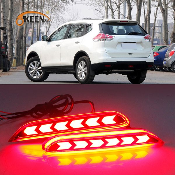 

2pcs for qashqai 2016~2018 / x-trail 2014~2016 / teana altima 2019 2020 led tail light fog lamp rear bumper reflector