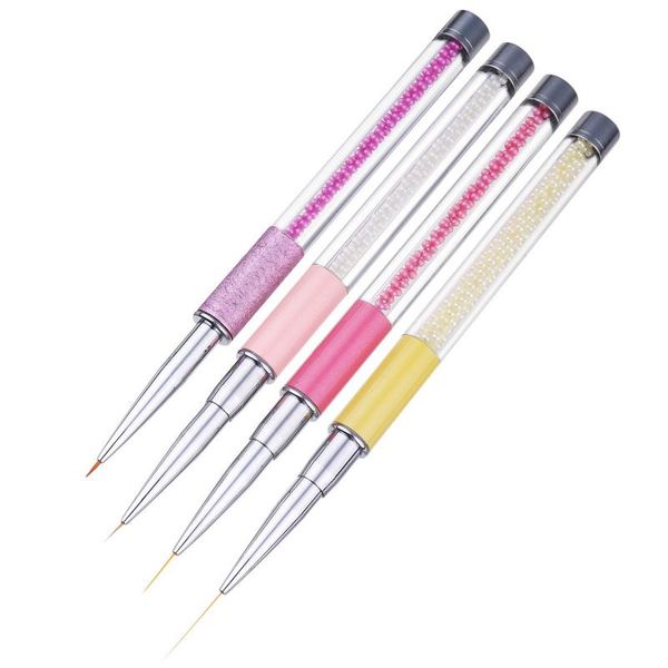 

5-20mm nail art line painting brushes crystal acrylic thin liner drawing pen manicure tools uv gel, Yellow