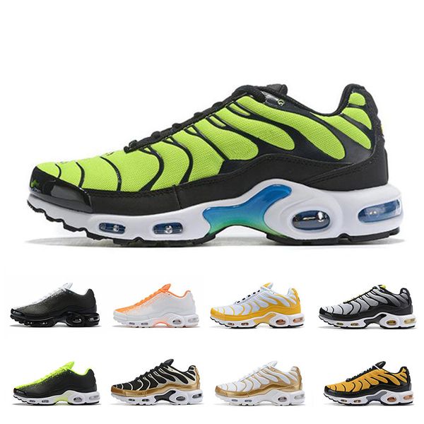 

2019 tn plus triple green running shoes women mens trainers rainbow white black gold zapatos walking jogging sports sneakers size 40-46