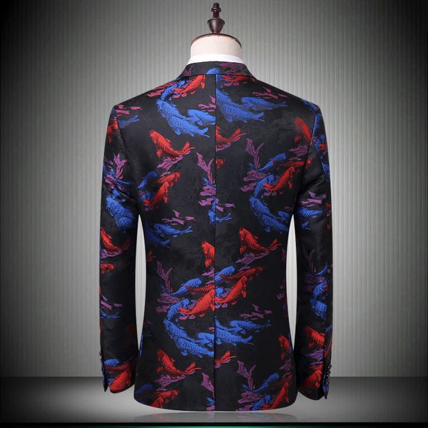 

men's suits & blazers slim fit men two piece luxury long sleeve single breasted wedding blazer suit jacket coat pant male plus size, White;black