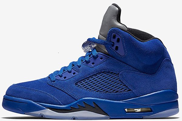 

new mens 5 basketball shoes olympic metallic gold sneakers white black red grapes blue suede oreo cement athletics sports shoes us 8-13 10ct