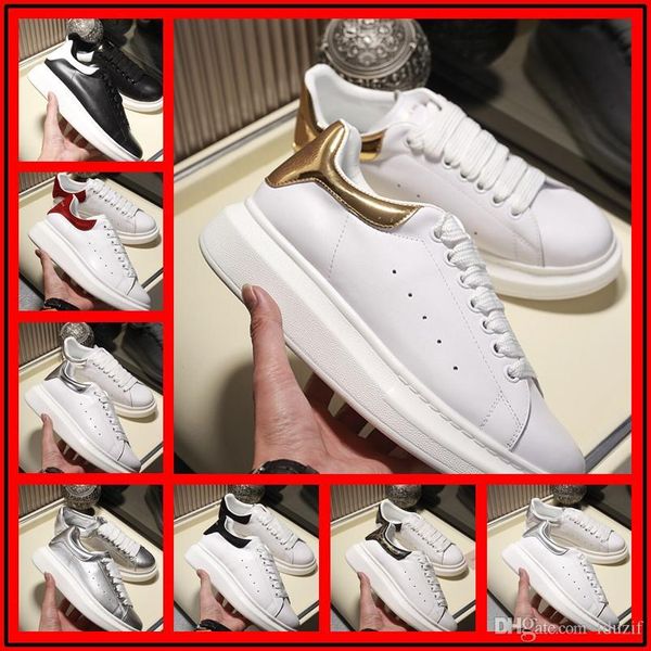 

iduzi luxurious brand man casual fitness shoes leather mens womens white leather comfortable shoes flat casual shoes, Black