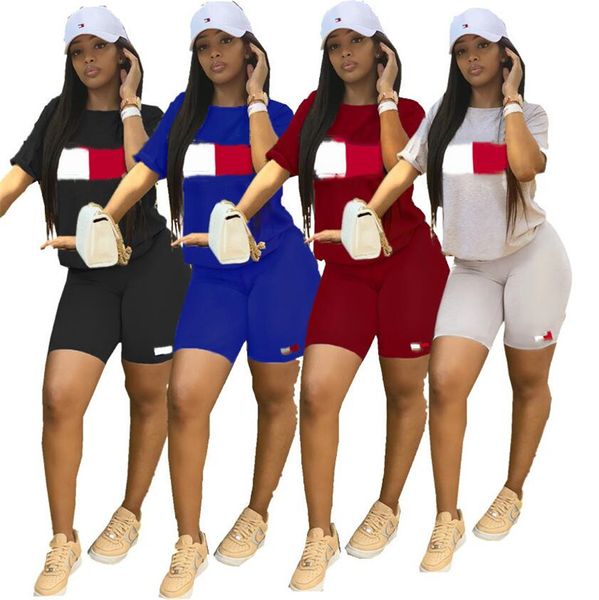 

Summer de igner track uit women two piece et t hirt hort legging brand outfit body uit tm letter print woman port wear a52108