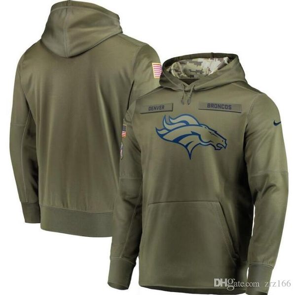 

2019 men and women youth denver sweatshirt broncos salute to service sideline therma performance pullover hoodie olive 36, Blue;black