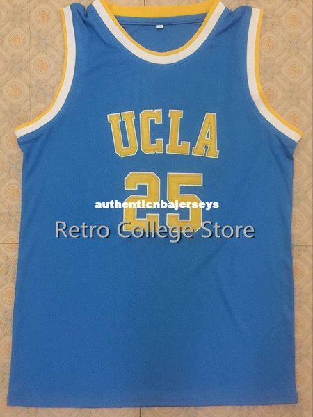 

#25 ucla bruins goodrich retro men stitched embroidery basketball jersey, custom size size and player name xxs-6xl white bule xs-6xl vest je, Black;blue
