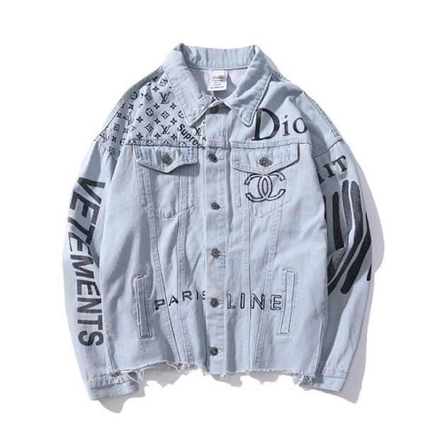 

2019 coat blue erkek mont kaban slim fit korean leisure chakta jean hombre fashion casaka jean hombre personality kurtka denim coat for, Black