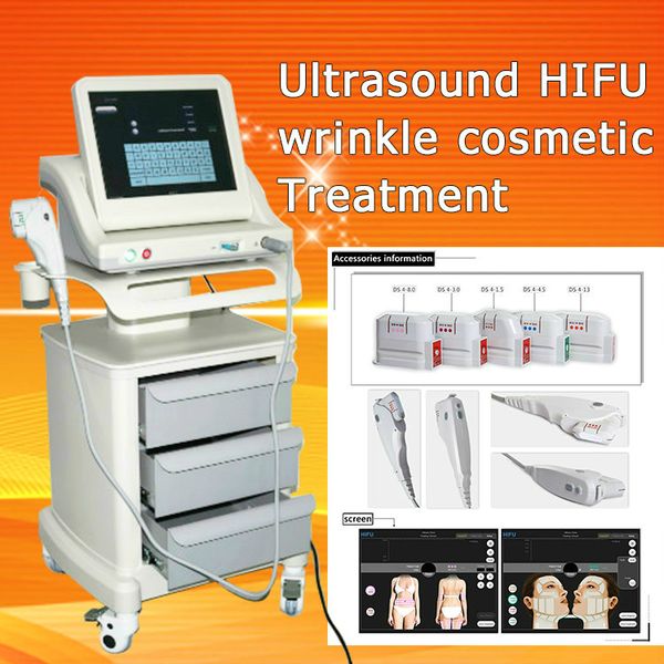 

2020 hifu 5 heads medical hifu high intensity focused face lifting wrinkle removal hifu machine for face and body fast shipping