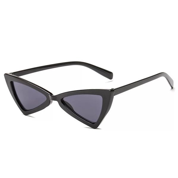 

small triangle cat eye sunglasses women fashion vintage cat eyeglasses female 2018 stylish sun glasses uv400 goggles, White;black