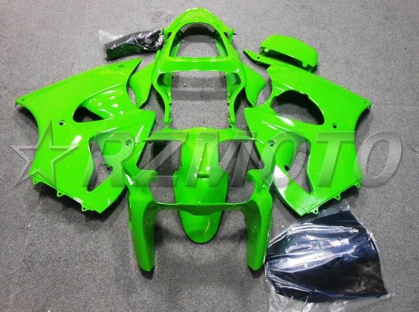 

4 gifts new abs motorcycle full fairings kit fit for kawasaki ninja zx-6r 2000 2001 2002 00 01 02 636 zx6r bodywork set fluorescent green