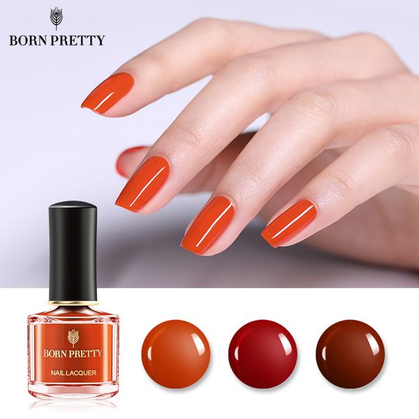 

born pretty pumpkin series peel off nail polish 6ml pure nail color for decoration art varnish diy water-based