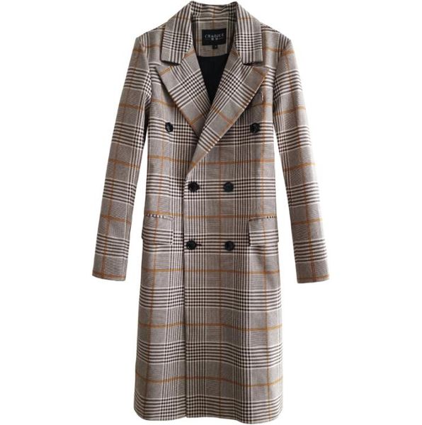 

mens trench coats man short coat men plaid clothes slim fit double-breasted overcoat long sleeve, Tan;black