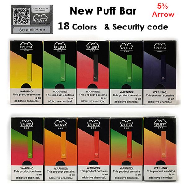 

Новая СЛОЙКА BAR Одноразовых устройств Empty E Cigarette 1,3 мл 280mAh Аккумулятор Pod Слейте 13 цветов Популярных Va ручка с кодом безопасности