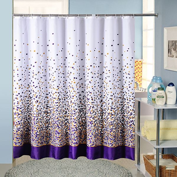 

spread block pattern polyester cloth shower curtain bathroom supplies thick waterproof mildew shower curtain