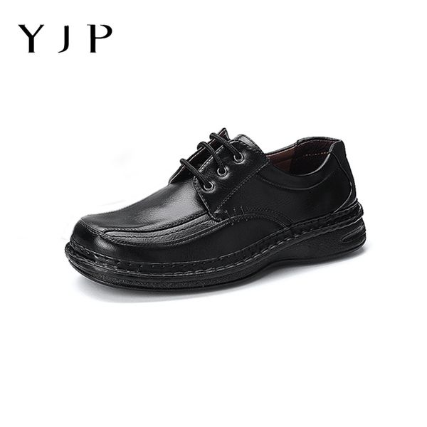 

men large size hand stitching smooth leather non-slip casual shoes winter work leather boots plus cashmere warm plat shoes male, Black