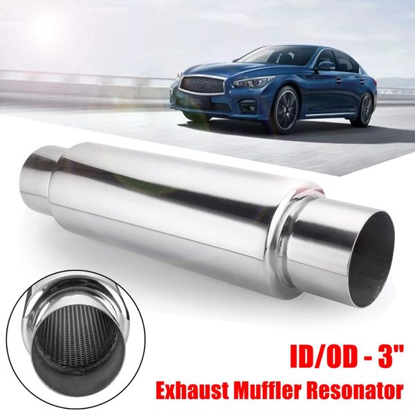 

universal 3" inlet 3" outlet car exhaust tip tail pipe muffler auto rear tube angle cut outlet nozzle