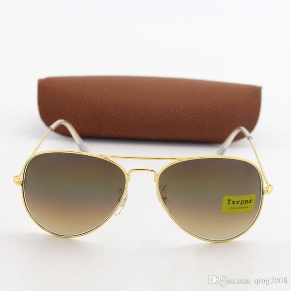 

classic style txrppr mens womens pilot gradient uv400 sunglasses sun glasses gold/brown 58mm glass lenses, White;black