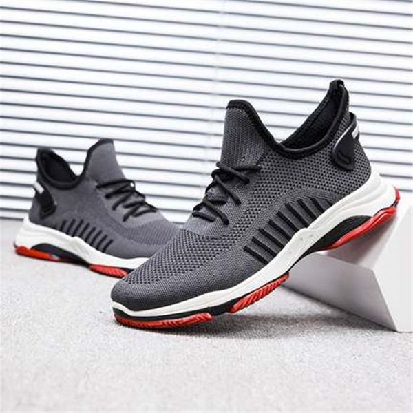 

spring and autumn new men's breathable and deodorant casual shoes wild non-slip wear-resistant running shoes, Black