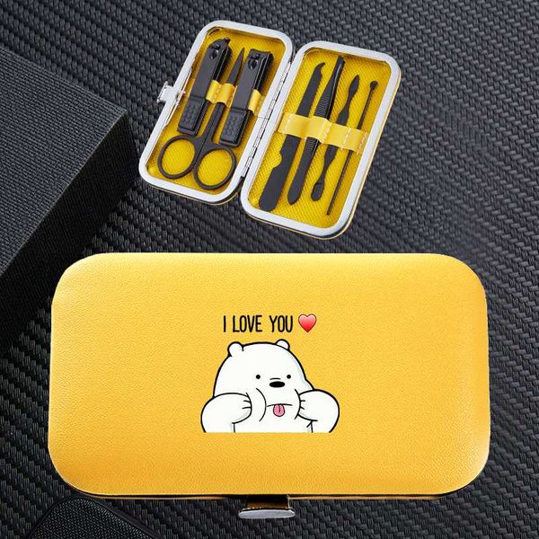 

lovely panda stainless steel nail clipper manicure set travel portable nail trimmer clippers scissors accessories cutter kits