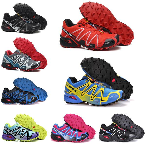 

Salomon Speedcross 3 CS Running Shoes Navy Black Pink Orange Women Mens Trainer Speed Cross 3 Outdoor Jogging Sports Sneakers 5-11.5