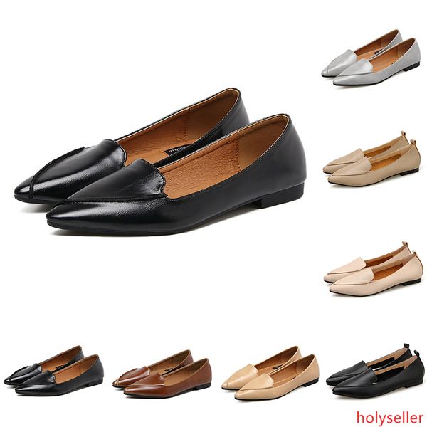 

fashion women s vintage british style casual lattice flat shoes with pointed shallow mouth outdoor walking shoes main8