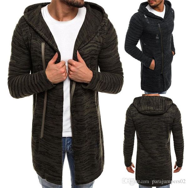 

mens конструктора свитера кардиган с капюшоном с длинным рукавом мужские свитера плюс размер сплошной цвет мужчины повседневный свитер, White;black