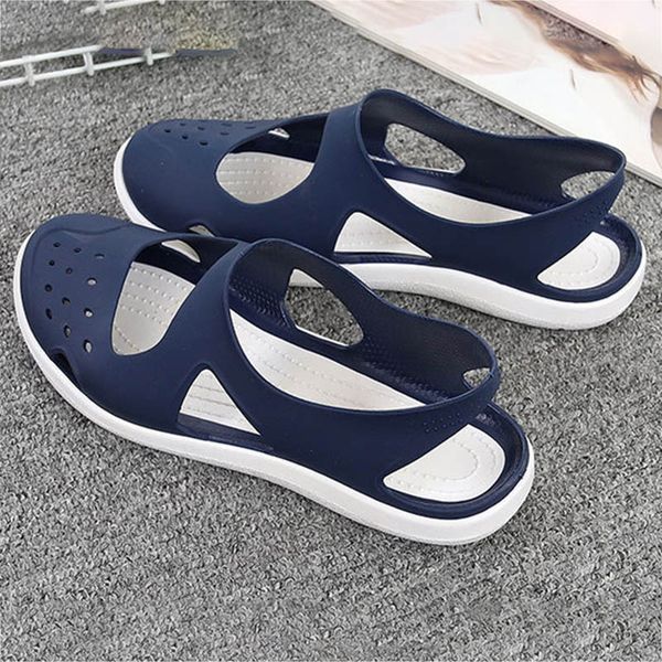 

women girl flat sandals hollow out anti-slip breathable portable for summer beach smn88