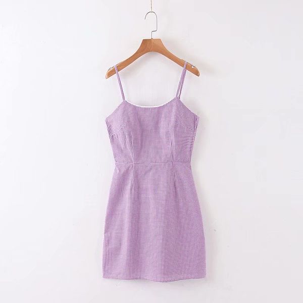 

m1009-western style women's dress 2019 summer new style short lace edge plaid strapped dress, White;black