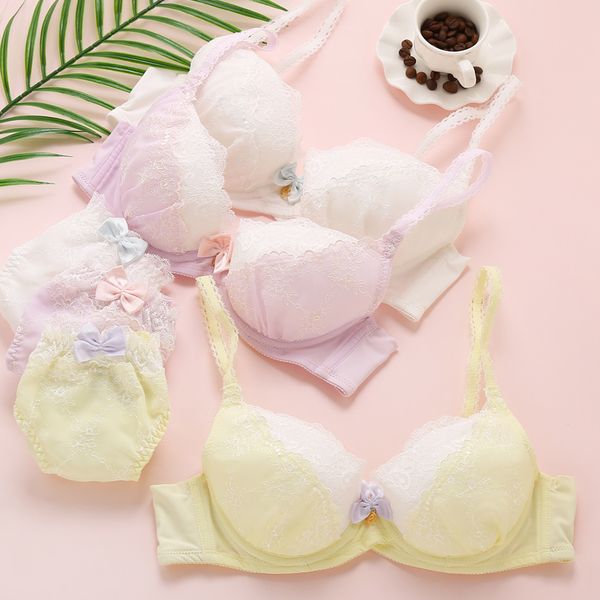 

lace women straps bra underwear set embroidery elegant brassiere hollow out bralette push up 4788, Red;black