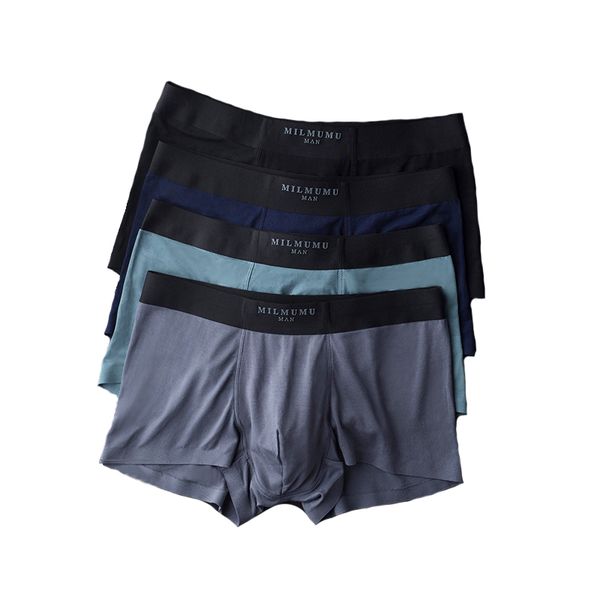 

men's breathable oversize modair underpants, Black;white