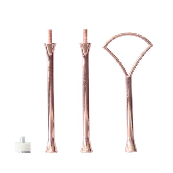 

100sets bag fan pattern 3 tier cake stand fitting cake stand handle rose gold silver and gold can mix