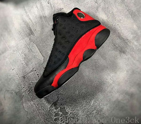 

13s bred men basketball shoes with box real carbon fiber 3m reflective 13s sneaker sports shoes ing