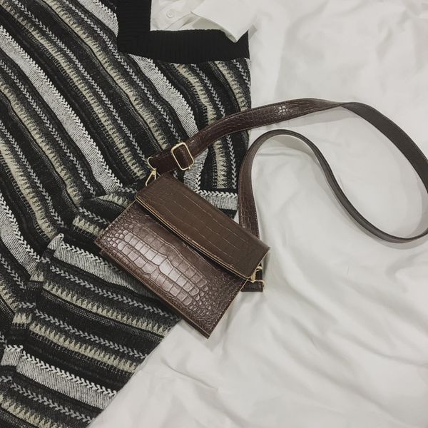 

women's handbag 2020 fashion new pu leather women handbags crocodile pattern shoulder messenger bag