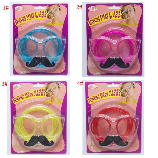 

4styles glasses beard straw eyeglasses pipette tools birthday decoration accessories p props party gift favor trick toy fa2999
