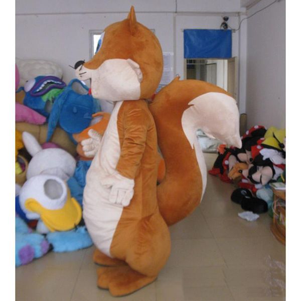 2020 scoiattolo grasso costume della mascotte cartone animato di alta qualità grande coda scoiattolo animale personaggio a tema anime costume di carnevale di natale