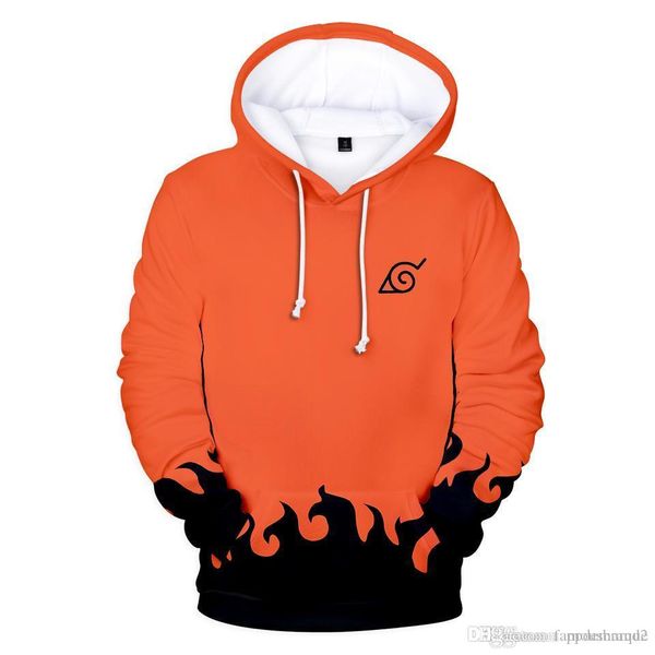 

naruto 4 teenager men hoodies 3d designer hooded sweatshirts casual fashion, Black