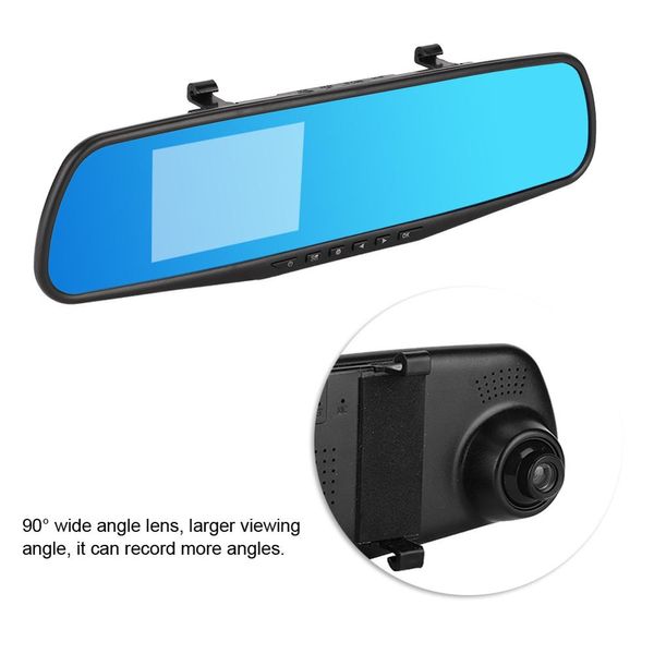 

12v 2.8inch 1080p car dvr rearview mirror driving recorder rearview camera motion monitoring 90 degree wide angle lens