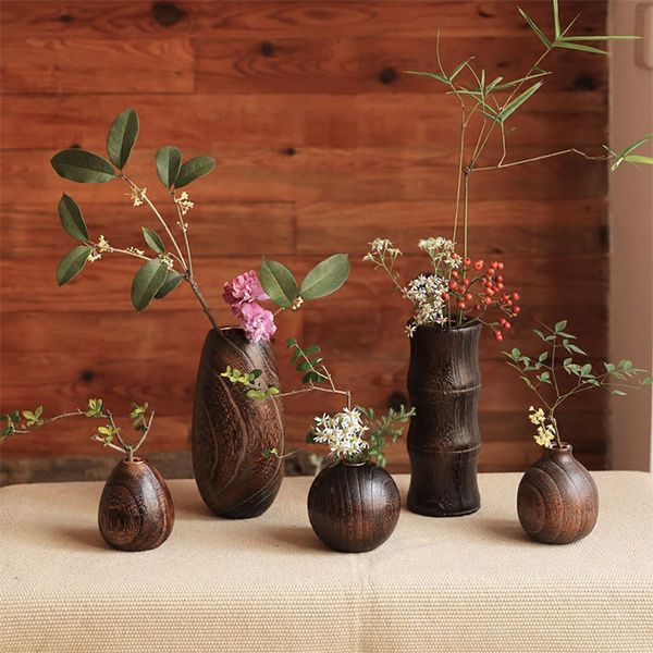 Vintage Bamboo Flower Vase For Home Decoration Handmade Wedding