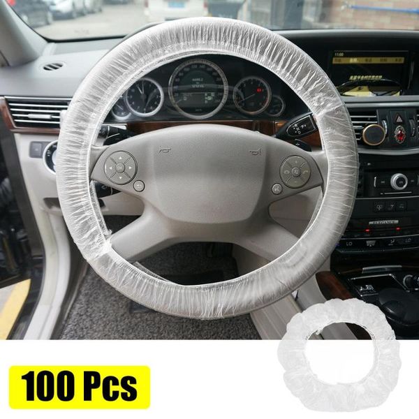 

uxcell 100pcs/200pcs universal car elastic disposable steering wheel cover waterproof anti-dust accessories for auto car truck