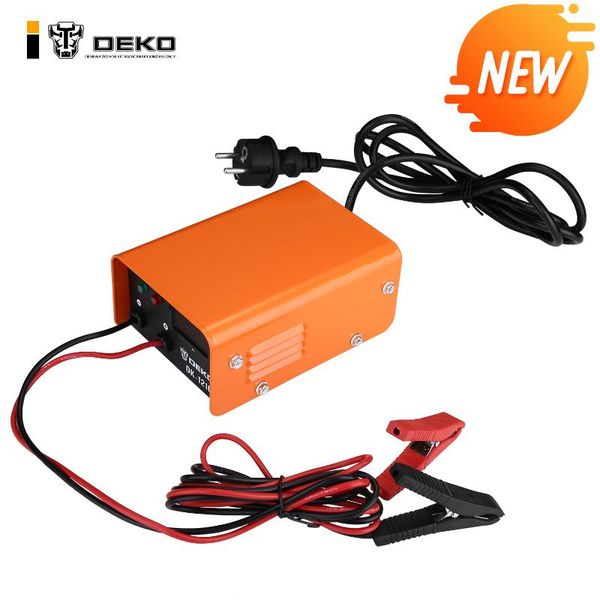 

deko dk1210 full automatic 12v 10a 3 stages car battery charger smart fast power charging has triple protection with lcd display