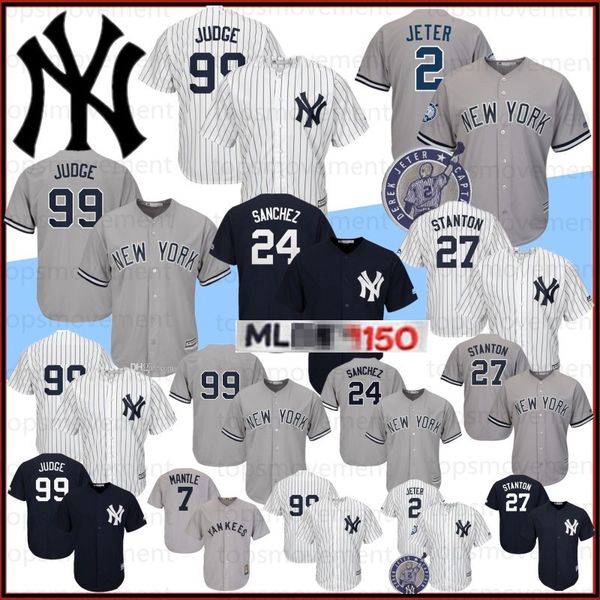 

Yankees 99 Aaron Judge Baseball Jerseys 150th 2 Derek Jeter 3 Babe Ruth 27 Giancarlo Stanton 24 Gary Sanchez Stitched Logos