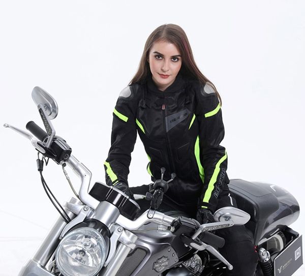 

benkia women motorcycle jacket female breathable mesh moto coat motocross racing jacket protector motorbike riding gears