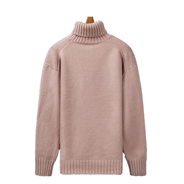 

y2297-a1482 new autumn winter 2020 mew fashion turtleneck pure color loose pullover casual sweater wholesale ing, White;black