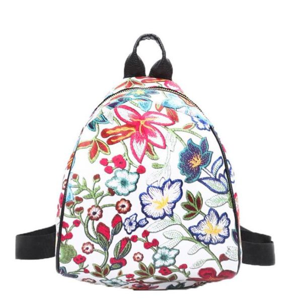 

sleeper #4005 vintage embroidery ethnic canvas backpack women flower travel bags schoolbag da