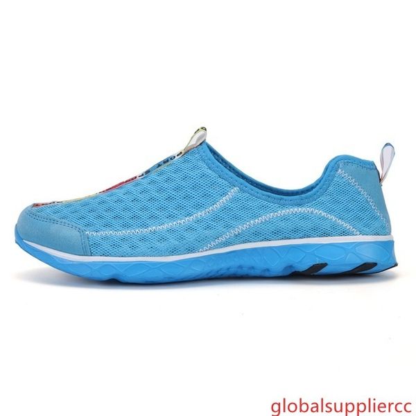 

yellow summer men aqua shoes mesh breathable outdoor sport beach shoes surf exercise light flats water skin shoes plus size