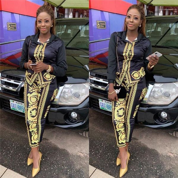 

2pcs sets casual females clothing panelled print womens designer tracksuits fashion long sleeve shirt long pants womens, Gray